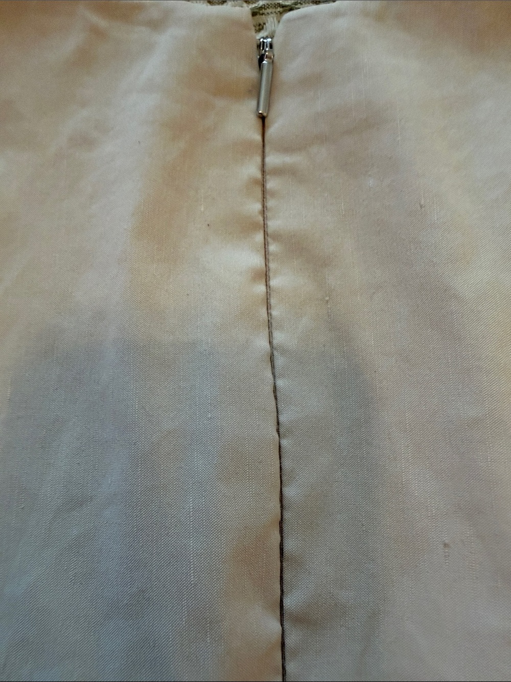 Tailored by Rebecca Taylor Cream Ruched Ruffle Midi Sheath Dress - Picture 10 of 13